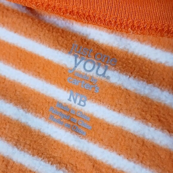 Just One You by Carter's Newborn NB Infant Baby Pumpkin Halloween Onesie Footies - Picture 3 of 7